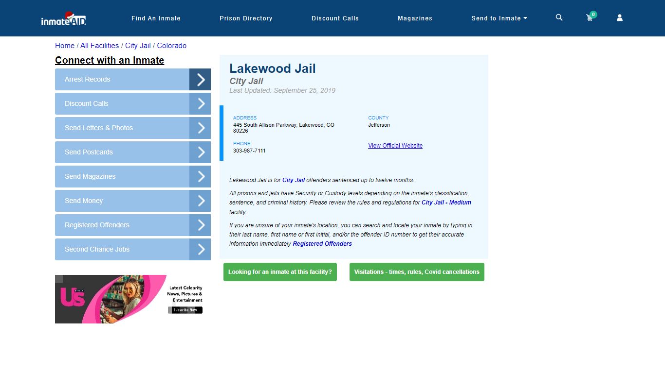 Lakewood Jail | Inmate Locator